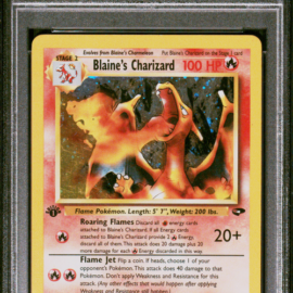 PSA 5 BLAINE'S CHARIZARD HOLO-1ST EDITION